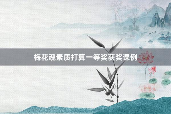 梅花魂素质打算一等奖获奖课例