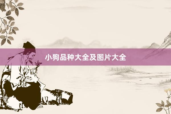 小狗品种大全及图片大全