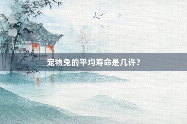 宠物兔的平均寿命是几许？